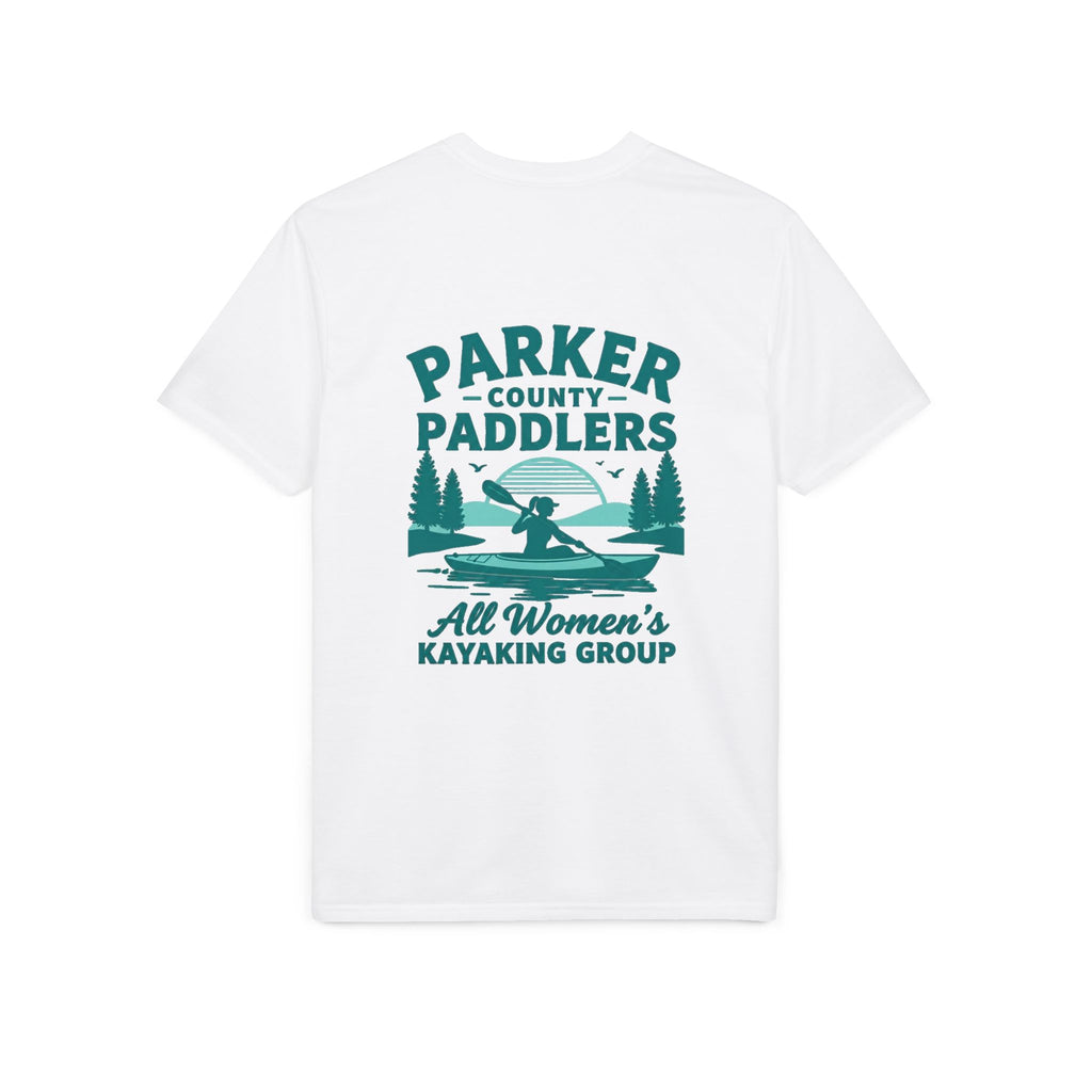 White or Navy Performance Logo Tee