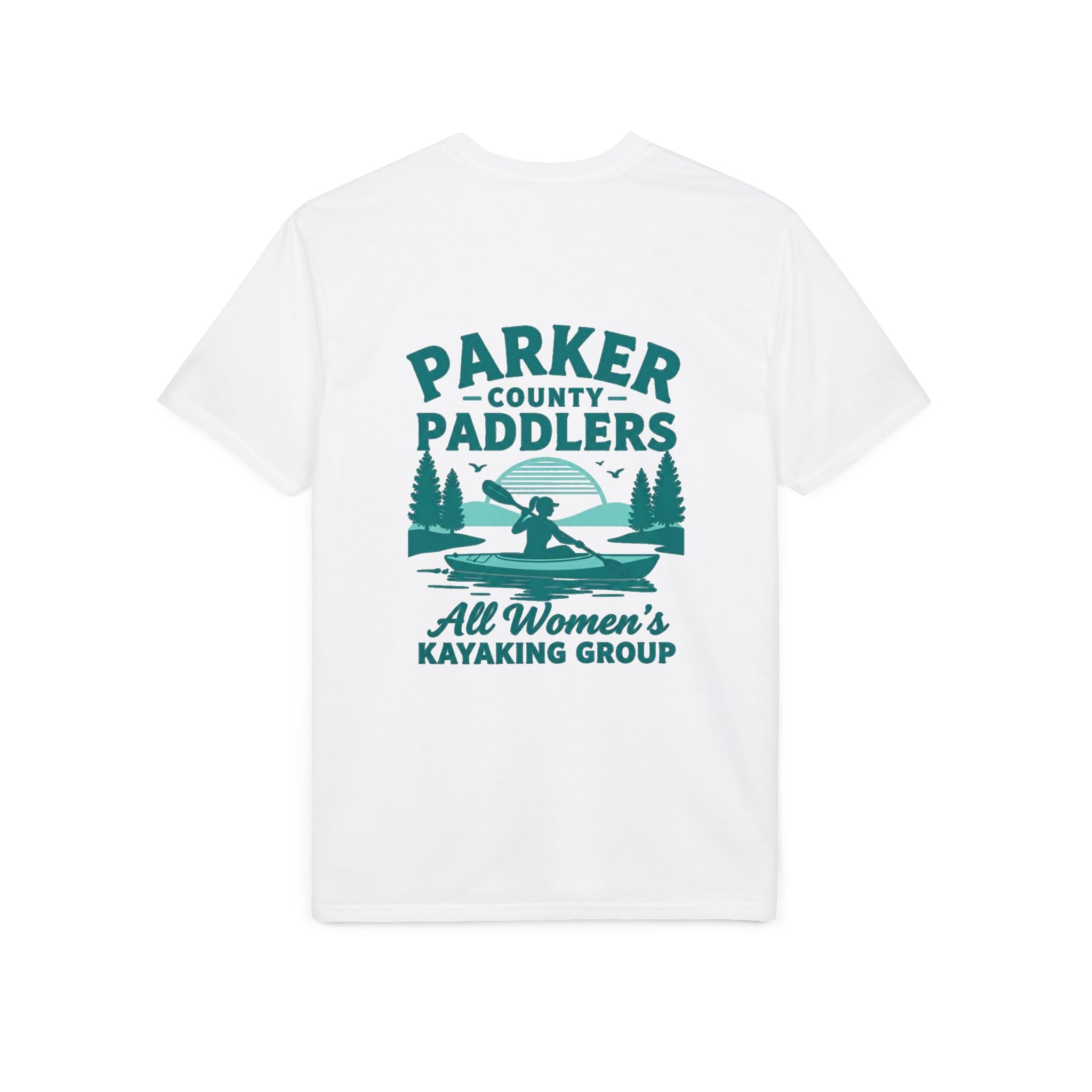 White or Navy Performance Logo Tee