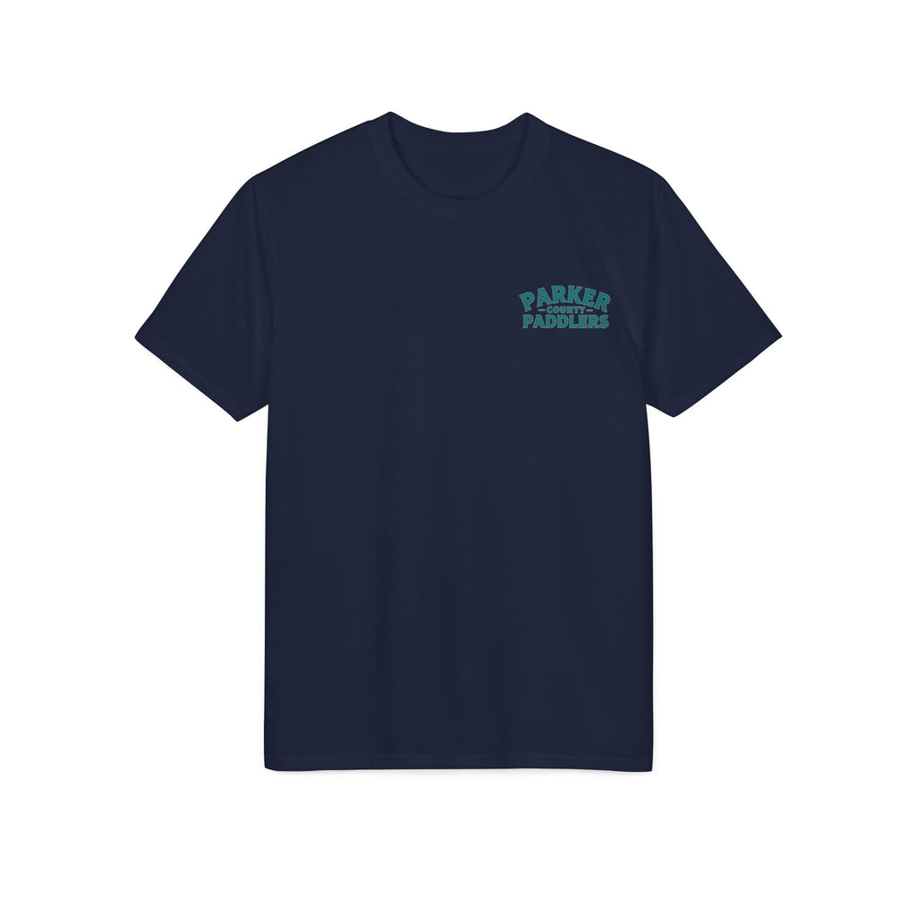 White or Navy Performance Logo Tee