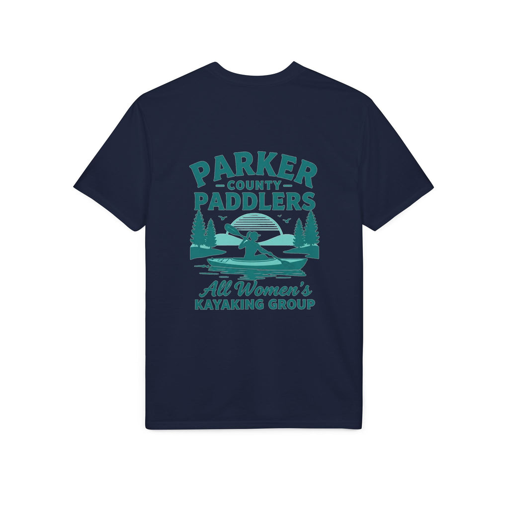 White or Navy Performance Logo Tee
