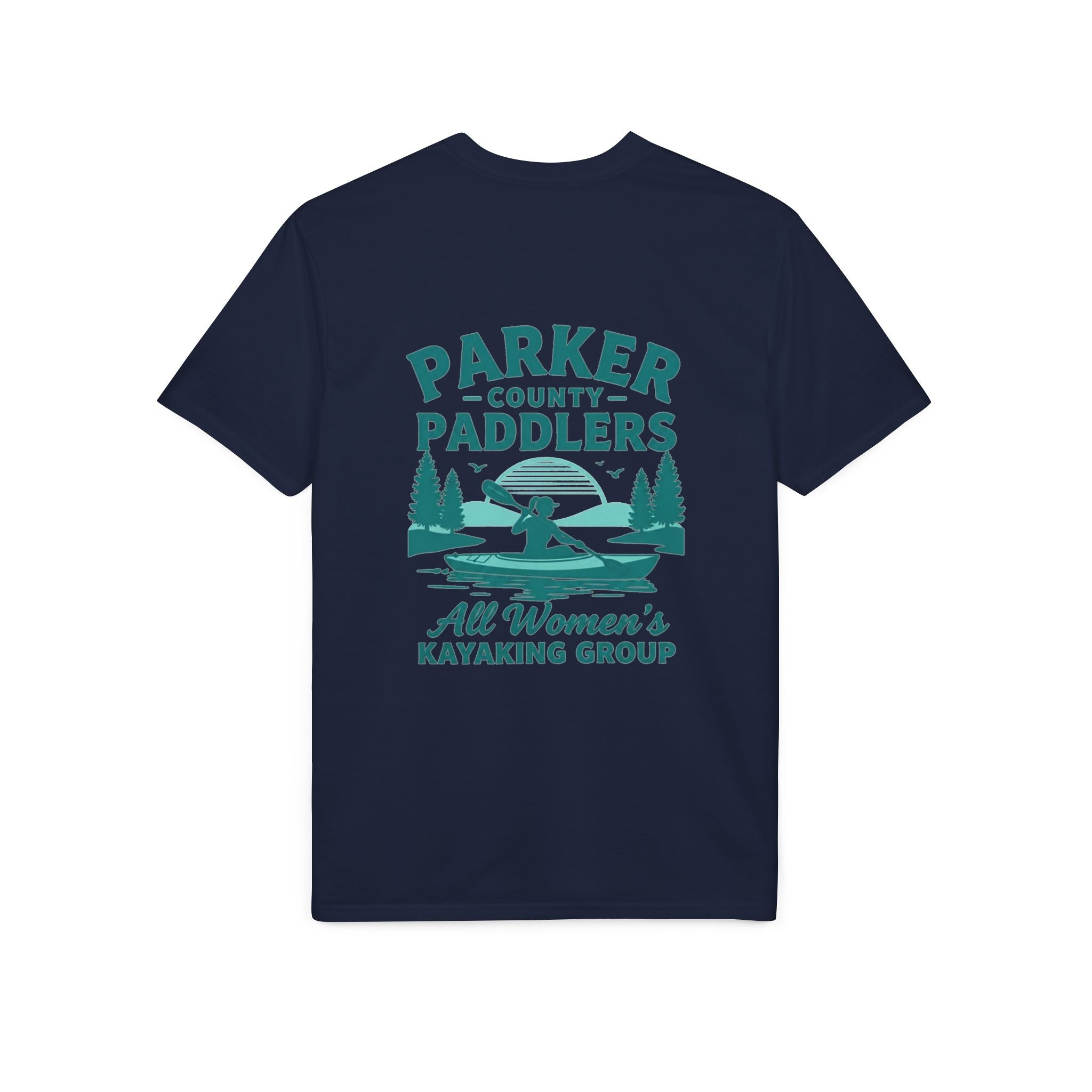 White or Navy Performance Logo Tee